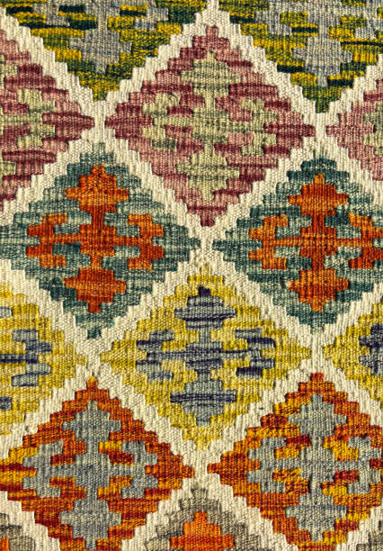 istock Antique Middle Eastern Kilim Rug Detail (Close-Up) 2190308017