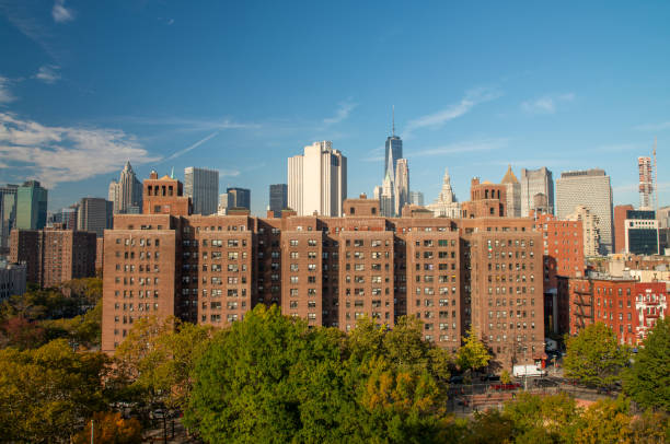 Modern and old buildings of Manhattan.