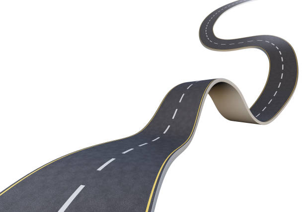istock asphalt road, curve highway, 3d illustration. 2190321033