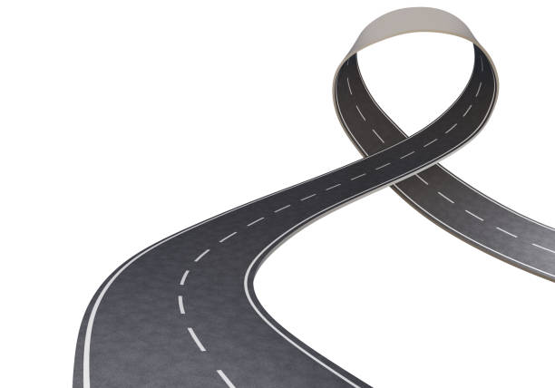 istock asphalt road, curve highway, 3d illustration. 2190321038