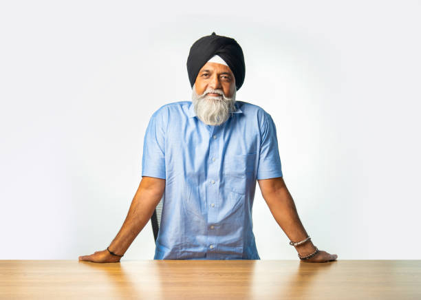 Portrait of an elder man from Rajasthan. 
