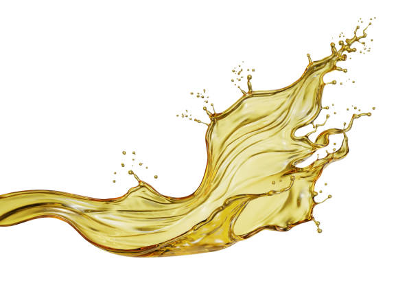 istock Olive oil or Cosmetic oil splashing isolated on white background include Clipping path 3d rendering. 2190323385