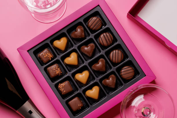 istock A glasses of champagne elegantly paired with a gift box 2190332509