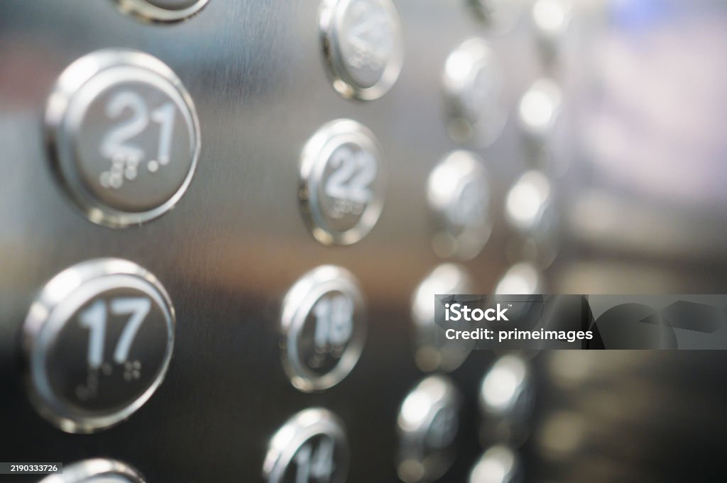 Keypad Lift Button High Rise Building Keypad Elevator Push Button Modern Building Stock ...
