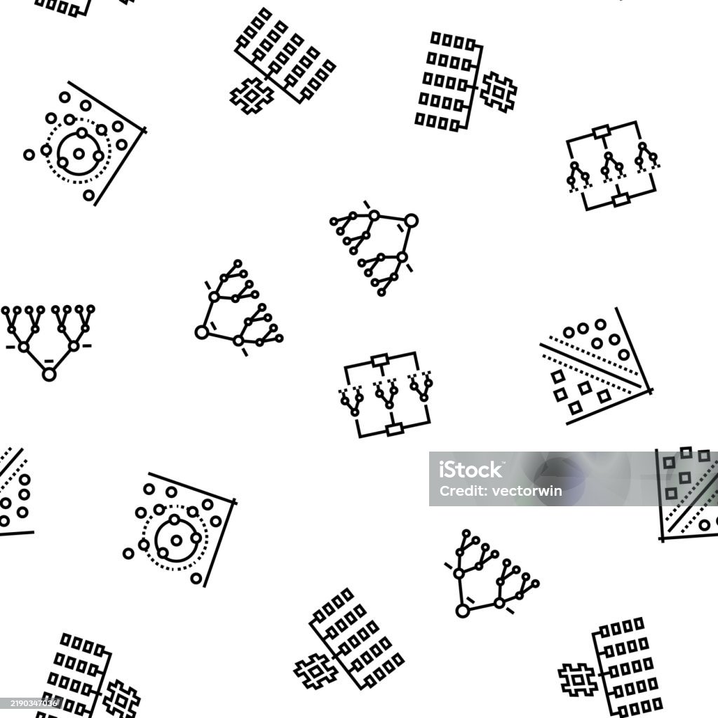 Algorithm Data Technology Ai Seamless Pattern Vector Stock Illustration ...
