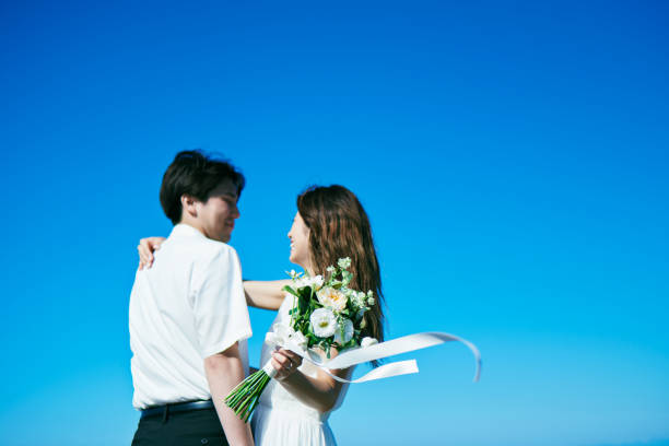 istock Portrait of a wedding couple 2190347684