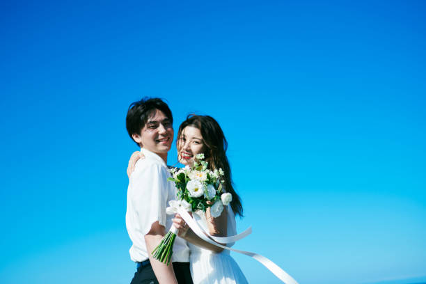 istock Portrait of a wedding couple 2190348507