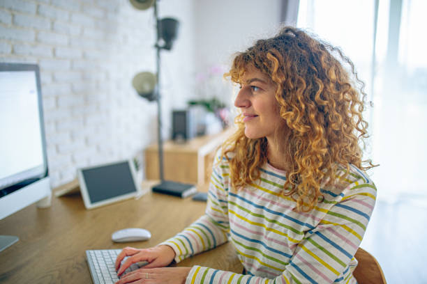 istock Woman working at her home office 2190350064