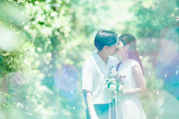 istock A wedding couple kissing 2190351019