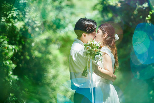 istock A wedding couple kissing 2190351039