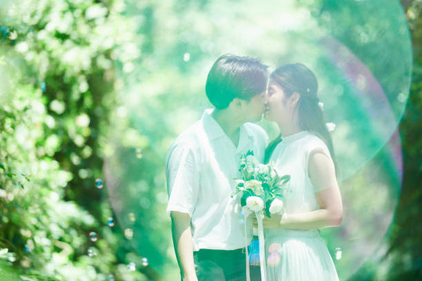 istock A wedding couple kissing 2190351437