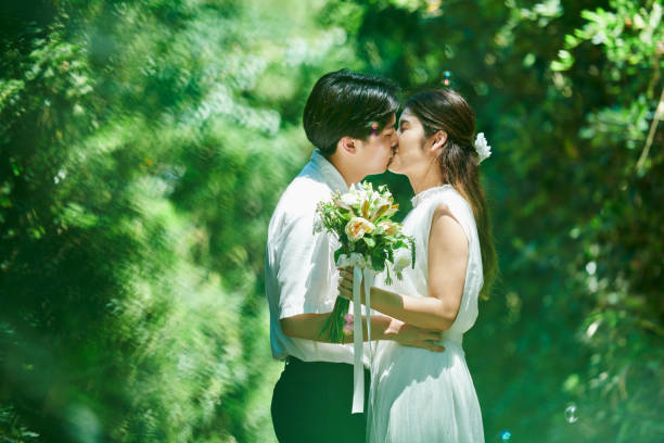 istock A wedding couple kissing 2190351489