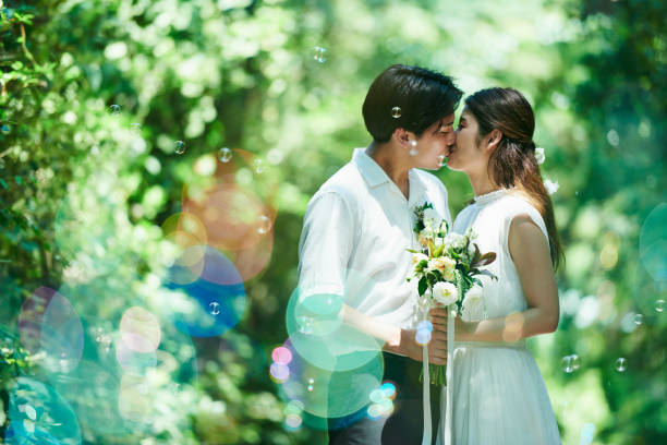 istock A wedding couple kissing 2190351510