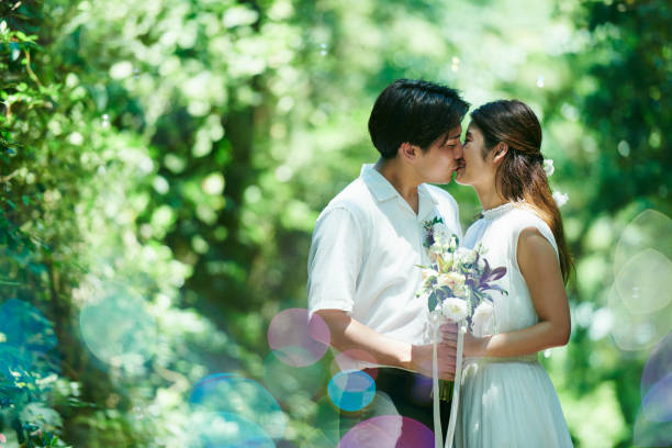 istock A wedding couple kissing 2190351536