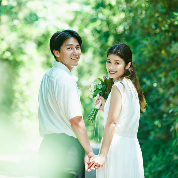 istock Portrait of a wedding couple 2190351544