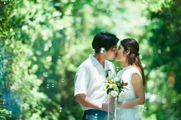 istock A wedding couple kissing 2190351585