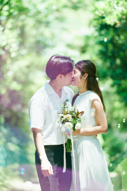 istock A wedding couple kissing 2190351638
