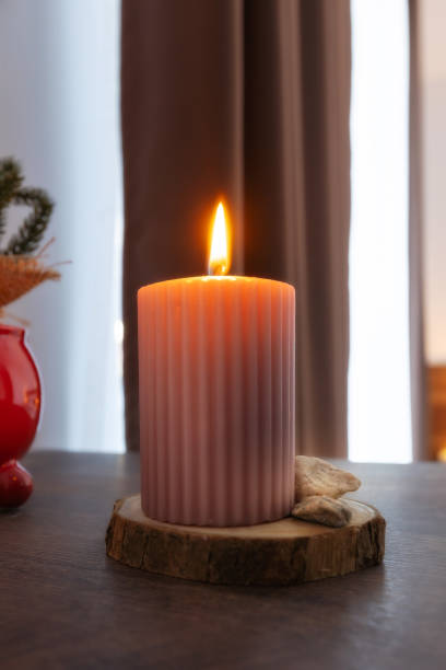 Christmas decorations candle at home