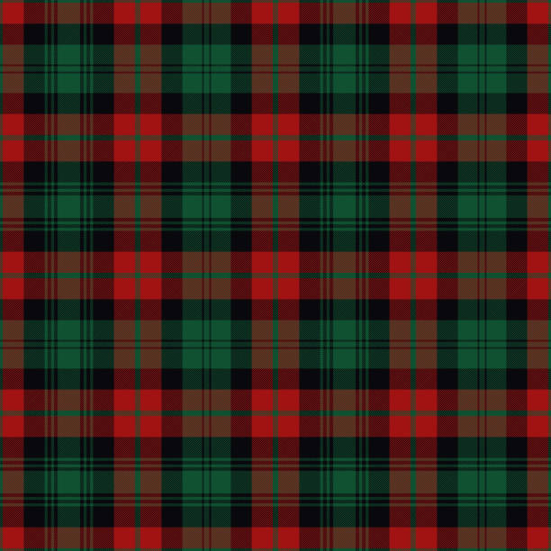 illustrations, cliparts, dessins animés et icônes de noël scottish tartan plaid pattern fabric swatch - papier peint noel