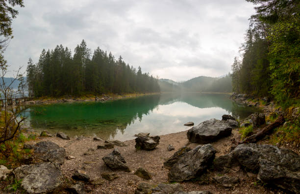 istock Elbsee ,Over bridges along the lake loop from Immenhofen is an easy hike. 2190359814
