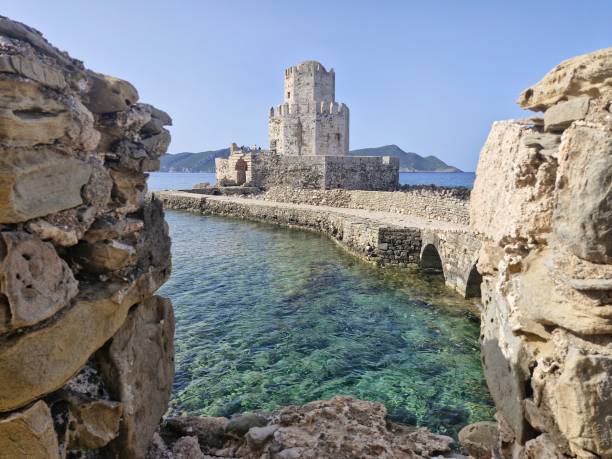 Bozcaada Castle by the sea, winter