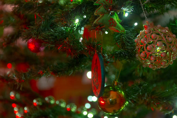 istock A beautifully decorated Christmas tree with colorful ornaments and lights 2190371316