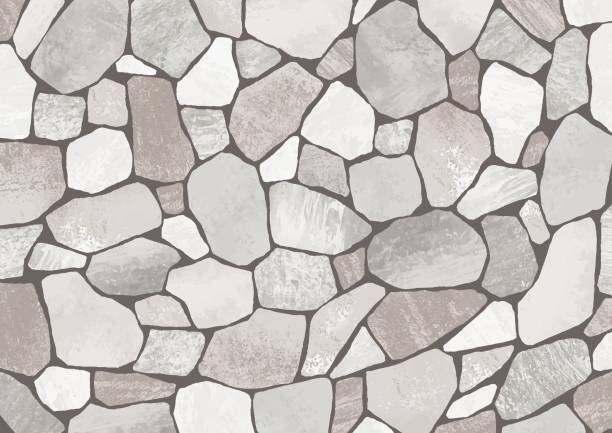 Random white Stone Wall Tile Background Watercolor 2