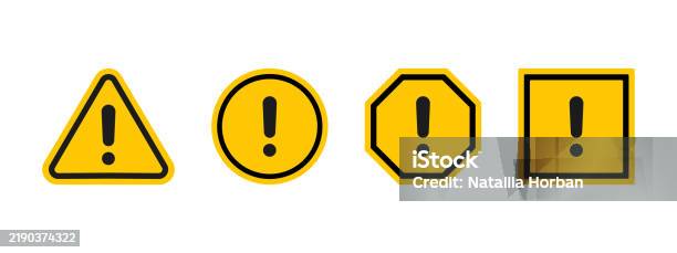 Exconationmarks Sign Caution Warning Signs Set Exclamation Marks Stock Illustration ...