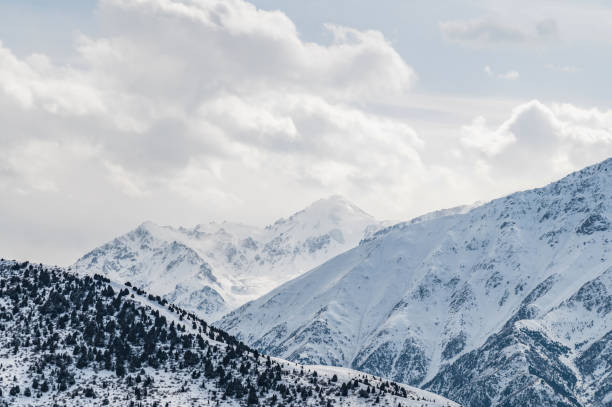 istock Mountain peaks covered with snow. Mountain landscape. 2190375305
