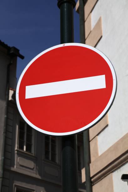 istock No entry for vehicles road sign in Czech Republic 2190378264