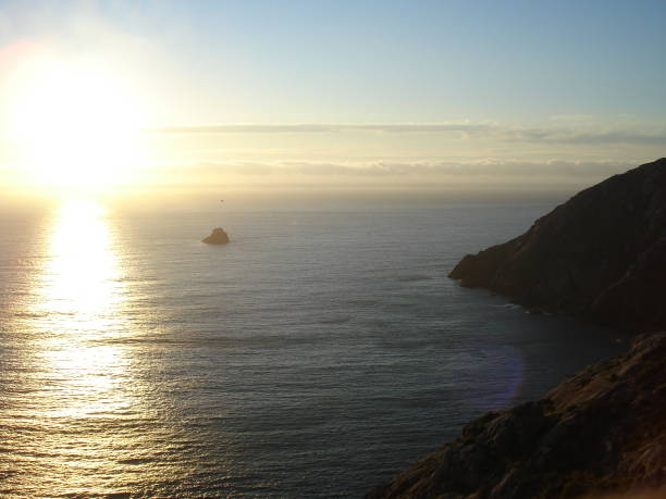 istock Sunset from de lighthouse of Finisterre (Spain) 2190378350