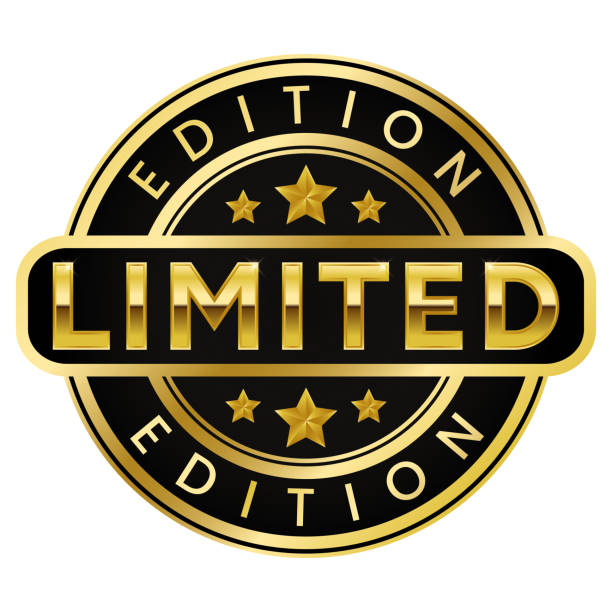 Gold and Black Limited Edition isolated round stamp, sticker, sign with Stars icon Gold and Black Limited Edition isolated round stamp, sticker, sign with Stars icon vector illustration edition icon stock illustrations
