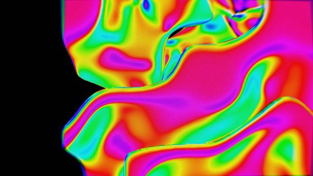 istock Vibrant Abstract Liquid Shapes with Neon Colors 2190379345
