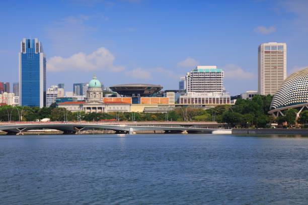 istock Civic District skyline in Singapore City 2190379859
