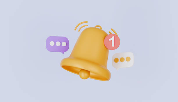 istock Notification bell icon with bubble speech, alarm icon for new message sign, reminder or notice symbol 2190381256