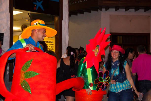 Agaete, Gran Canaria - September 03, 2013: Agaete Carnival celebration on the island of Gran Canaria, Spain
