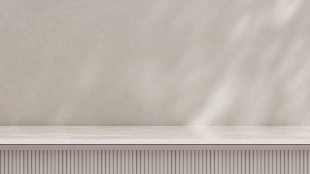 istock A 3D rendering of an empty space with podium against a light grey background in a landscape layout, ideal for showcasing merchandise. 2190397517