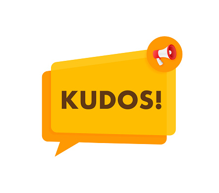Springtime Kudos Kudos Recognition With Megaphone Announcing Appreciation And Praise ...