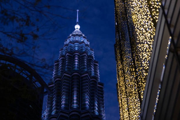 Twins tower from city of Kuala Lumpur at night.