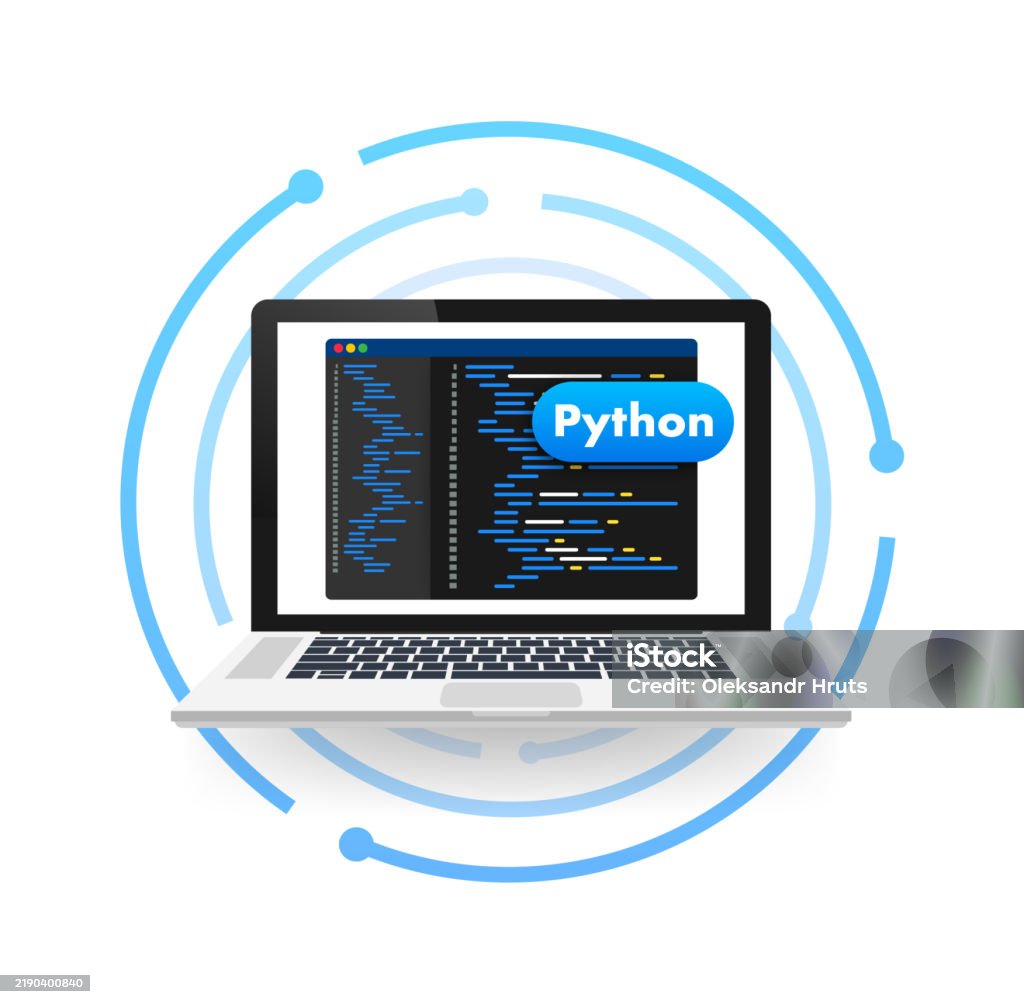 Laptop Displaying Python Code On Screen Programming And Software ...