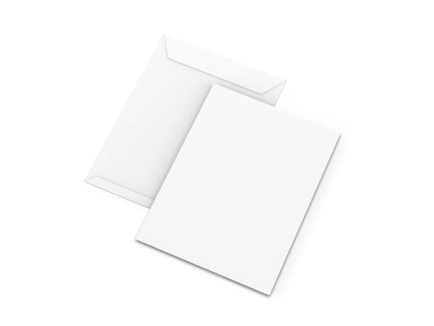istock 9x12 Envelope mockup. Empty blank paper C4 size envelope mockup on isolated white background. 3d illustration 2190406464