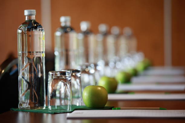 Conference Room Table Prepared for Seminar