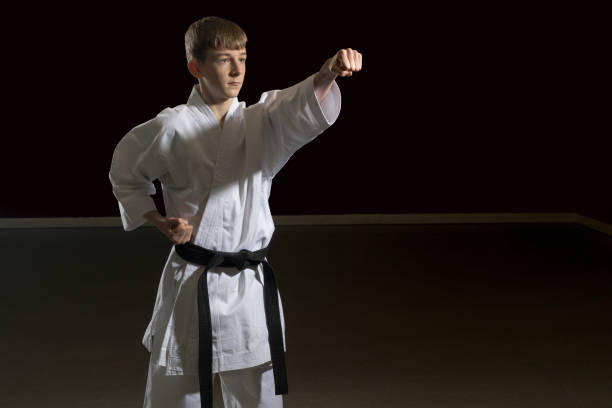 istock Teenage Male Karate Black Belt 2190412143
