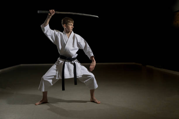 istock Teenage Male Karate Black Belt 2190412155