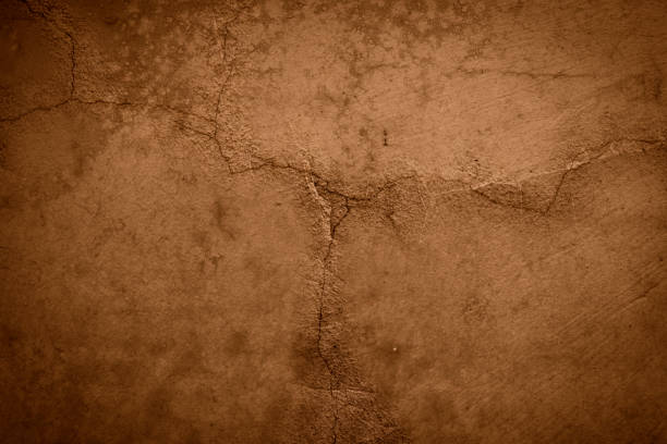 crack brown old concrete wall background