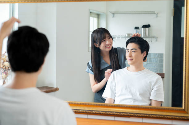 istock A man discussing his hairstyle 2190424907