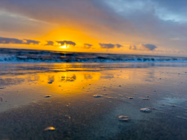 Beautiful sunrise at Playa Del Ingles , Maspalomas, Gran Canaria, Spain