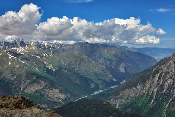 istock A mountain range with snow and ice on the peaks 2190430101