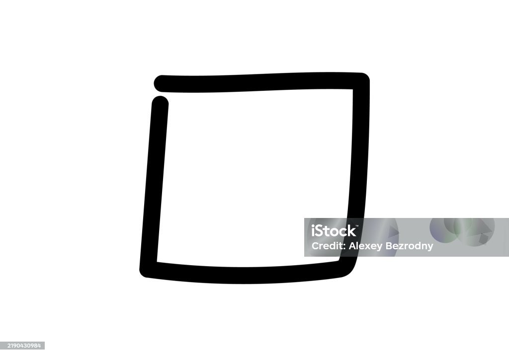 Check Box Simple Image Simple Handdrawn Checkbox With Bold Outline Stock Illustration ...