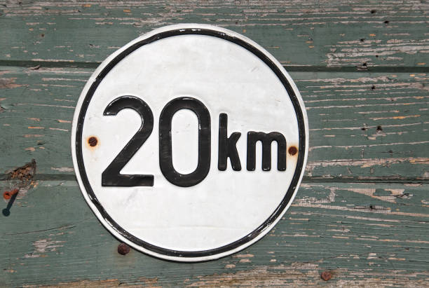 istock old speed limit sign on wooden planks 2190431009